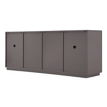 Modern 78.7" Lurton Buffet in Glossy Grey Finish