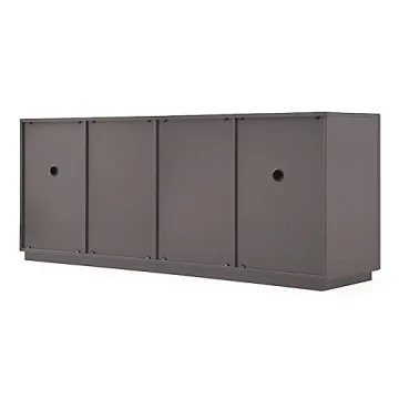 Modern 78.7" Lurton Buffet in Glossy Grey Finish