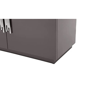 Modern 78.7" Lurton Buffet in Glossy Grey Finish