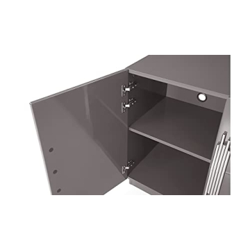 Modern 78.7" Lurton Buffet in Glossy Grey Finish