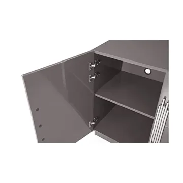 Modern 78.7" Lurton Buffet in Glossy Grey Finish