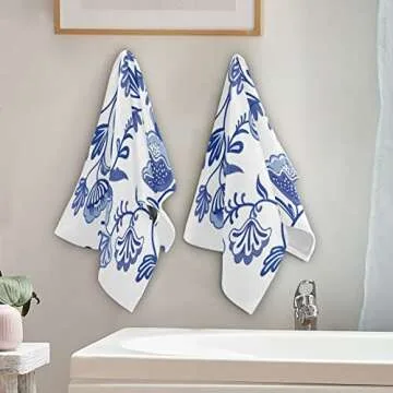 Susiyo Chinoiserie Style Hand Towels Set - 2 Luxury Towels