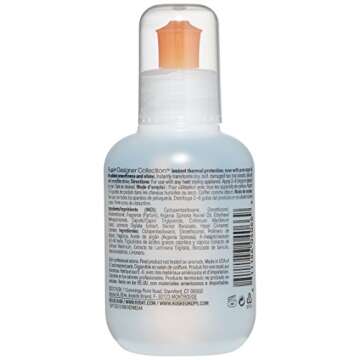 RUSK Designer Collection Thermal Serum with Argan Oil, 4.2 Oz, Alcohol-Free, Heat Protection and Shi...