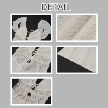 Shop LOUSEA Apricot Crochet Knit Dress for Summer Style