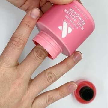 𝔒𝔩𝔦𝔳𝔢 & 𝔍𝔲𝔫𝔢 Nail Polish Remover Pot with Sponge-Top Lid, Acetone-Free, 2 oz, (Pack of 1)