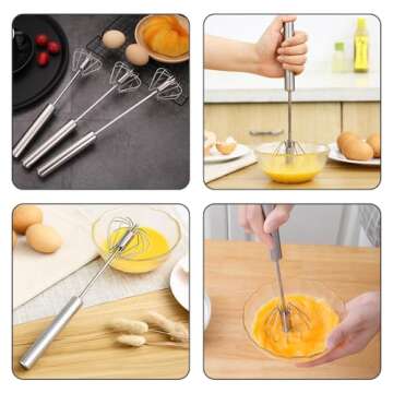 Upgraded Semi-Automatic Whisk - Effortless Mixing Tool
