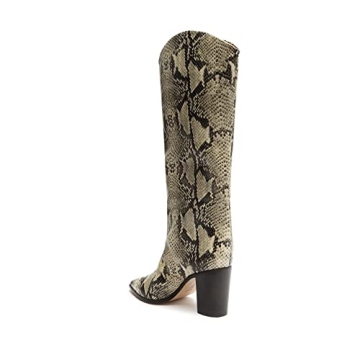 Stylish SCHUTZ Maryana Block Natural Snake Boots