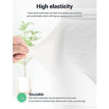 HANSILK Mesh Postpartum Underwear 6 Pack High Waist Reusable Post Bay C-Section Recovery Maternity Panties for Women Washable Mesh Panties (XL)