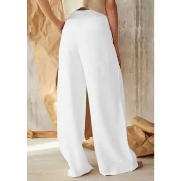 Chouyatou Women's Summer Palazzo Wide Leg Pants