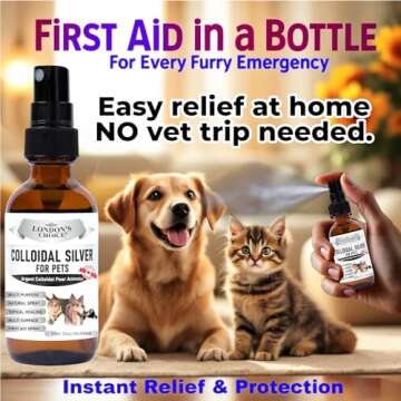 Colloidal Silver Spray for Pets, 2oz (59ml) Travel Size, Hot Spot & Wound Care, Gentle Skin Treatment for Dogs & Cats, Portable Pet Healing Spray for On-The-Go Relief