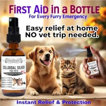 Colloidal Silver Spray for Pets, 2oz (59ml) Travel Size, Hot Spot & Wound Care, Gentle Skin Treatment for Dogs & Cats, Portable Pet Healing Spray for On-The-Go Relief