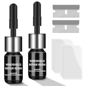 WITIFIG Glass Repair Kit, Windshield Crack Repair kit, Quick Repair Scratch Chip Cracks Repair Kit(2...