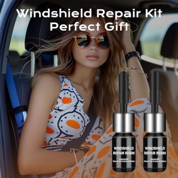 WITIFIG Glass Repair Kit, Windshield Crack Repair kit, Quick Repair Scratch Chip Cracks Repair Kit(2 Pack)