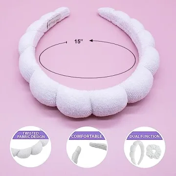 FROG SAC Spa Headband and Wristbands Set for Skincare