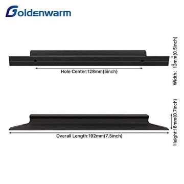 goldenwarm Pack of 10 Matte Black Cabinet Pulls Kitchen Hardware 5in Dresser Drawer Handles LS7024BK...