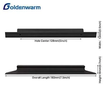 goldenwarm Pack of 10 Matte Black Cabinet Pulls Kitchen Hardware 5in Dresser Drawer Handles LS7024BK...