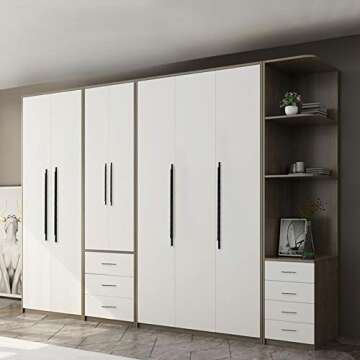 goldenwarm Pack of 10 Matte Black Cabinet Pulls Kitchen Hardware 5in Dresser Drawer Handles LS7024BK128 Modern Style Cabinet Handles Flat Black Door Pulls Bathroom