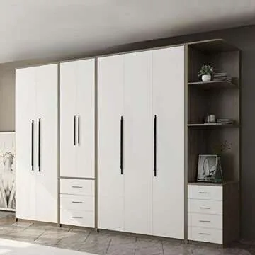 goldenwarm Pack of 10 Matte Black Cabinet Pulls Kitchen Hardware 5in Dresser Drawer Handles LS7024BK128 Modern Style Cabinet Handles Flat Black Door Pulls Bathroom