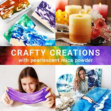 Mica Powder for Epoxy Resin – Pigment Powder for Nails – Epoxy Resin Color Pigment – Soap Making Dye – Mica Pigment Powder 50 Colors Set