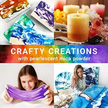 Mica Powder for Epoxy Resin 50 Colors Set Pigment for Crafts