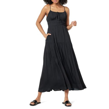 The Drop Women's Tavia Tie-Front Tiered Maxi Dress - Perfect for Any Occasion