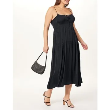 The Drop Tavia Tie-Front Tiered Maxi Dress for Women