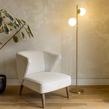 Brightech Sphere Floor Lamp for Living Room Bright LED Lighting