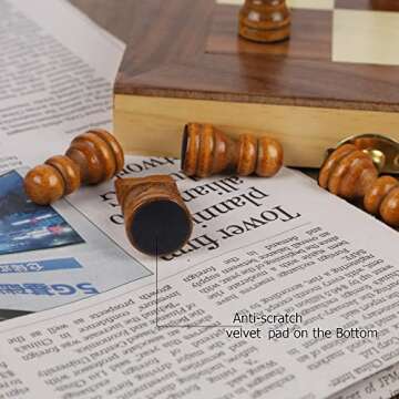 Juegoal Premium 2 Pack Wooden Chess Pieces for Game Enthusiasts