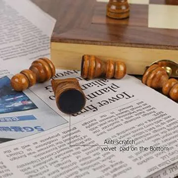 Juegoal Premium 2 Pack Wooden Chess Pieces for Game Enthusiasts