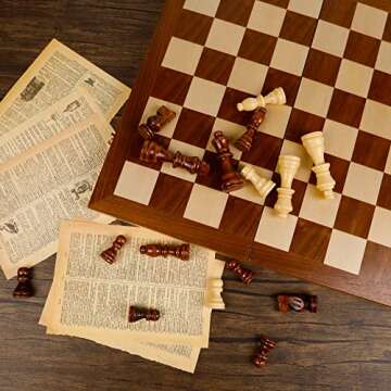 Juegoal Premium 2 Pack Wooden Chess Pieces for Game Enthusiasts