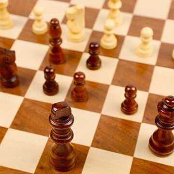 Juegoal Premium 2 Pack Wooden Chess Pieces for Game Enthusiasts