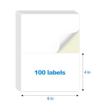 MaxGear 4x6 Removable Labels 100 Pcs for Home & Office