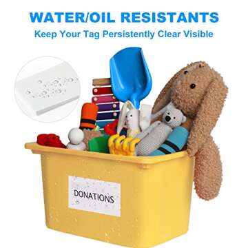 MaxGear 4x6 Removable Labels 100 Pcs for Home & Office