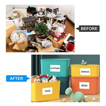 MaxGear 4x6 Removable Labels 100 Pcs for Home & Office