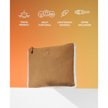 Touchland Vegan Shearling Travel Pouch Luxury Organizer