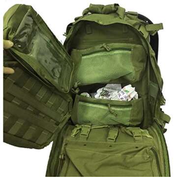 Explorer First aid Survival Kit Emergency Kit Earthquake Survival S.T.O.M.P kit Trauma Bag for Car H...