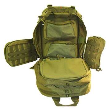 Explorer First aid Survival Kit Emergency Kit Earthquake Survival S.T.O.M.P kit Trauma Bag for Car Home Work Office Boat Camping Hiking Elite Adventures Stomp All-Purpose not Blackhawk (Green Color)