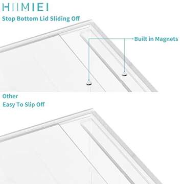 HIIMIEI Acrylic Tissue Box Cover 5.4x5.4x5.4'' Clear Tissue Holder Napkin Dispenser for Home Office Restaurant-Clear