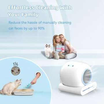Self Cleaning Cat Litter Box, 2024 Upgraded Automatic Litter Box Self Cleaning with App Control, Sma...