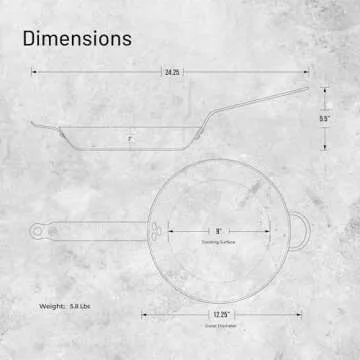 de Buyer MINERAL B Carbon Steel Fry Pan - 12.5” - Ideal for Searing, Sauteing & Reheating - Naturally Nonstick - Made in France