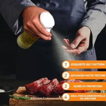 Oil Sprayer for Cooking - 200ml Glass Olive Oil Sprayer