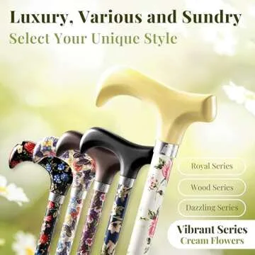 Merry Sticks Lightweight Foldable Walking Canes for Stylish Support
