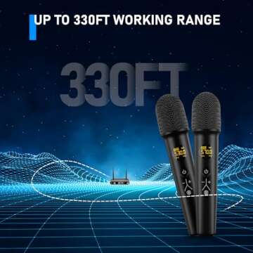 Wireless Karaoke Microphone System - Dual Rechargeable Mics