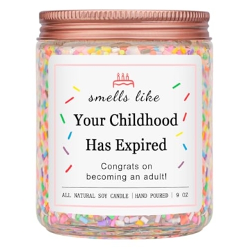 Homsolver 18th Birthday Gifts for Girls & Boys - Memorable Handmade Candles