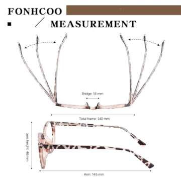 FONHCOO Blue Light Blocking Glasses Women Men Computer Eyeglasses,TR90 Fashion Round Transparent Anti Blue Light Glasses with Anti Eyestrain & UV Glare for Gaming & Reading (Tortoise)