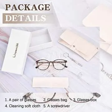 FONHCOO Blue Light Blocking Glasses Women Men Computer Eyeglasses,TR90 Fashion Round Transparent Anti Blue Light Glasses with Anti Eyestrain & UV Glare for Gaming & Reading (Tortoise)