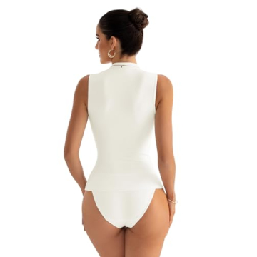 EasyGala Sleeveless Mock Turtle Neck Top for Women