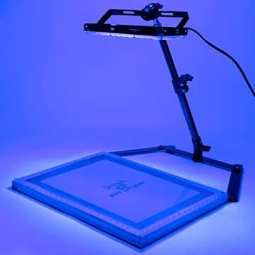 Caydo 20W LED UV Screen Printing Exposure Light and Light Stand with Instruction for Screen Printing Exposing Images and Cyanotypes