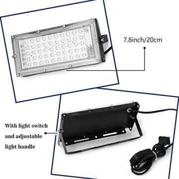 Caydo 20W LED UV Screen Printing Exposure Light and Light Stand with Instruction for Screen Printing Exposing Images and Cyanotypes