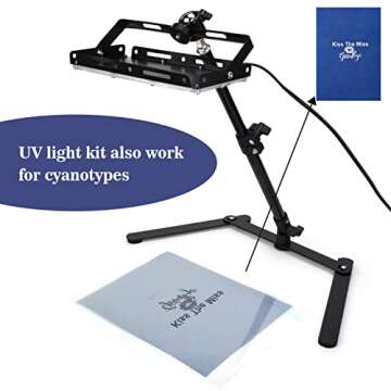 Caydo 20W LED UV Screen Printing Exposure Light and Light Stand with Instruction for Screen Printing Exposing Images and Cyanotypes